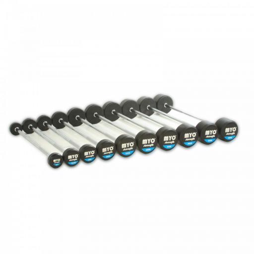 MYO 12.5kg Rubber Solid End Barbell (Straight Bar)