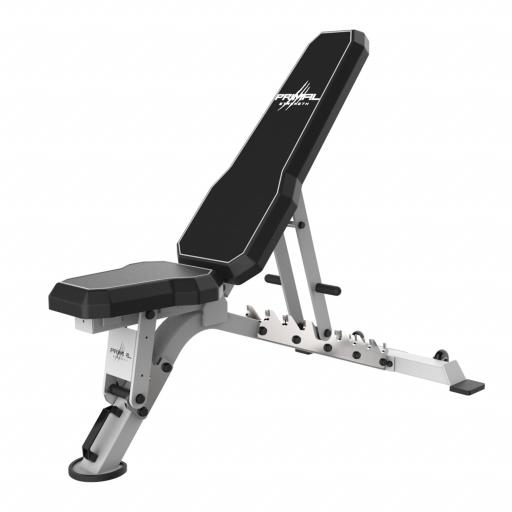Primal Strength Commercial V2 FID Bench with Chrome Supports (Matte Grey)